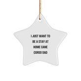 Funny Cane Corso Dog Gifts - Star Ornament for Cane Corso Dad - 'I Just Want To Be A Stay At Home Cane Corso Dad' Christmas Unique Gifts from Family to Friends - Image 1